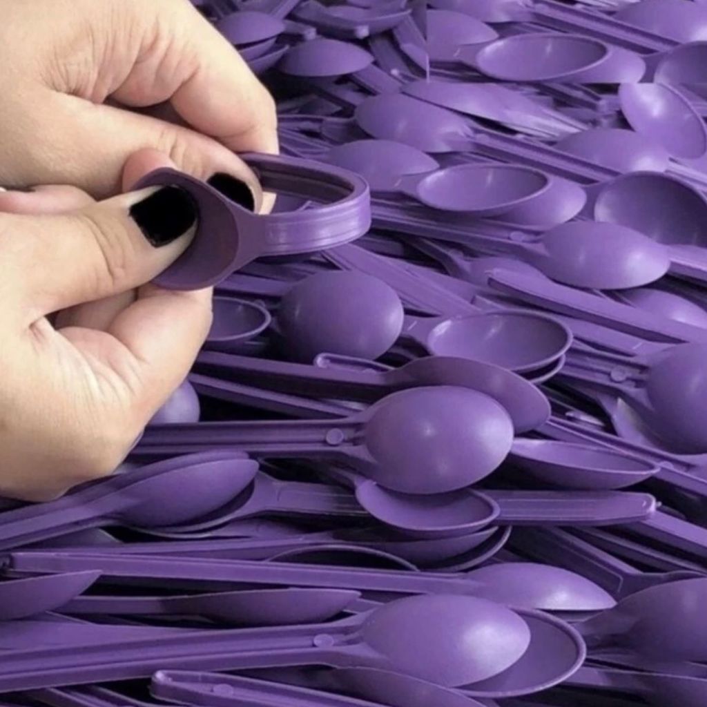 COLHER P/AÇAI ROXA SOBREMESA 1000 A 5000 UNIDADES RESISTENTE | Shopee ...