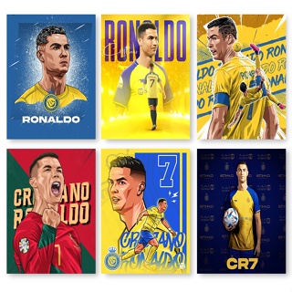 adesivo de parede personalizado decorativo infantil para quarto sala cr7  cristiano ronaldo jogador de futebol