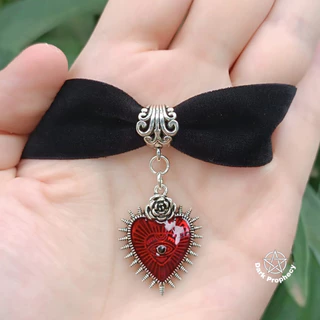 Choker Sagrado Coração em veludo