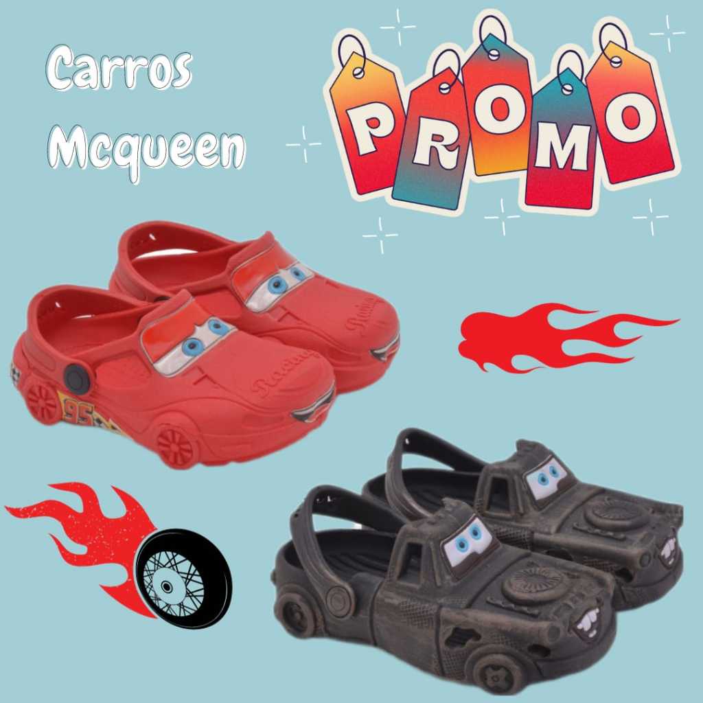 Sand lia Crocs Papete Infantil Menino Disney Carros Rel mpago Mate Tom