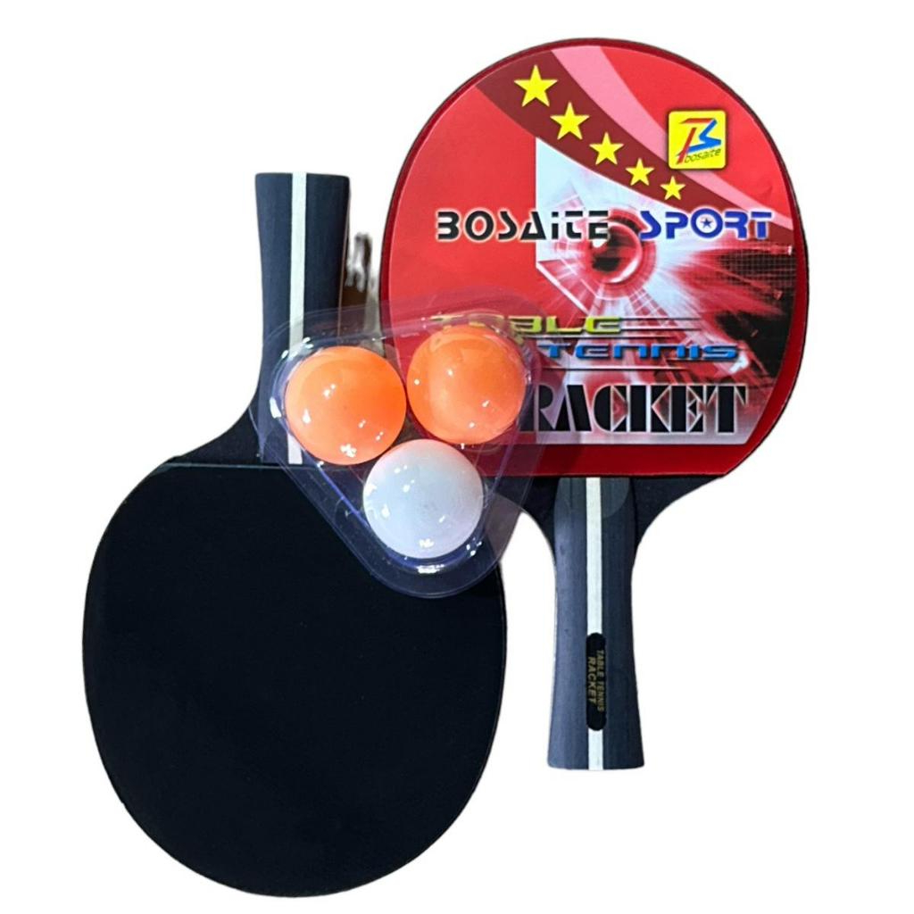 Kit de Raquete de Tenis de Mesa Ping Pong com Bolinha 5 estrelas ...