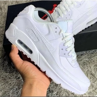 Tênis Masculino Max Branco Casual Esportivo Confortavel Barato Academia