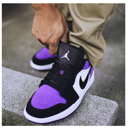 Tênis Nike Air Jordan 1 Botinha Cano Baixo Low Cinza/Branco/Preto/Roxo/Laranja/Verde Masculino Feminino Drip Swag Estiloso Liquidação