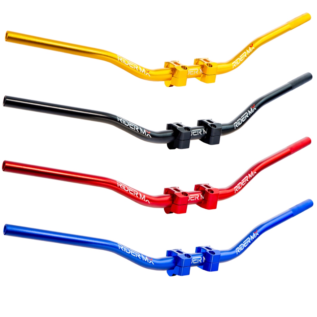 Guidão Esportivo Moto Fat Bar Alto Motocross Xre Tenere Lander Crf 250f Crf 230 Bros + Adaptador Universal
