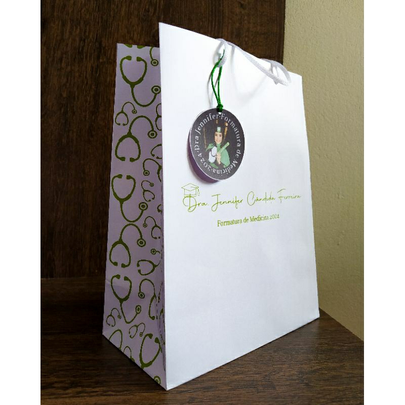 Sacola Personalizada formatura + tags (kit com 30unds)