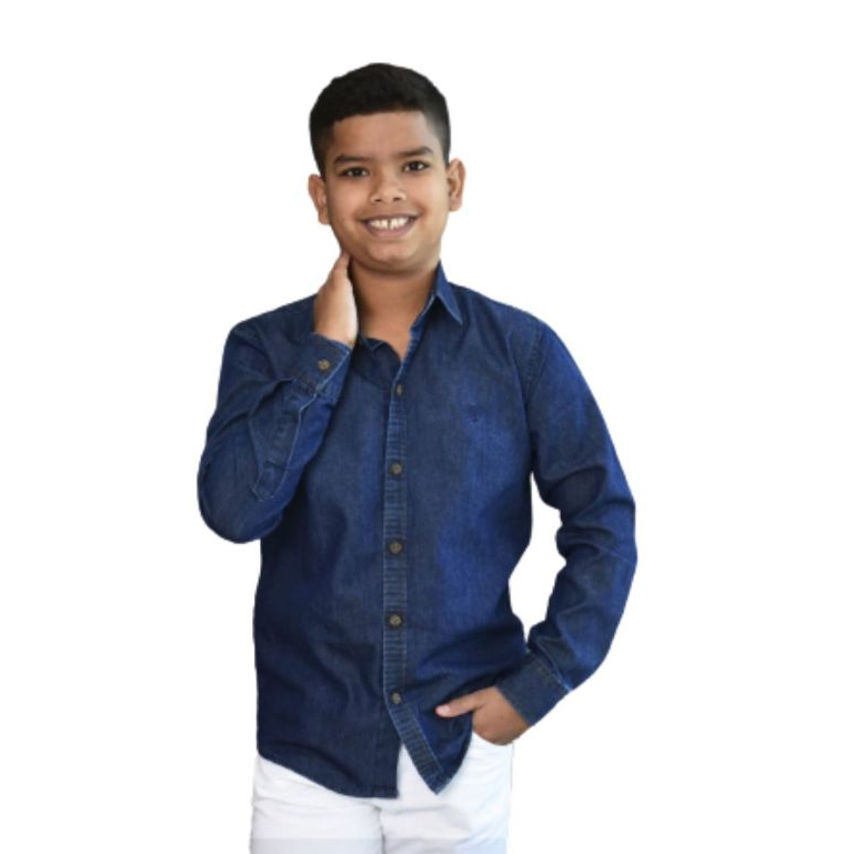 Camisa jeans store masculina sem manga