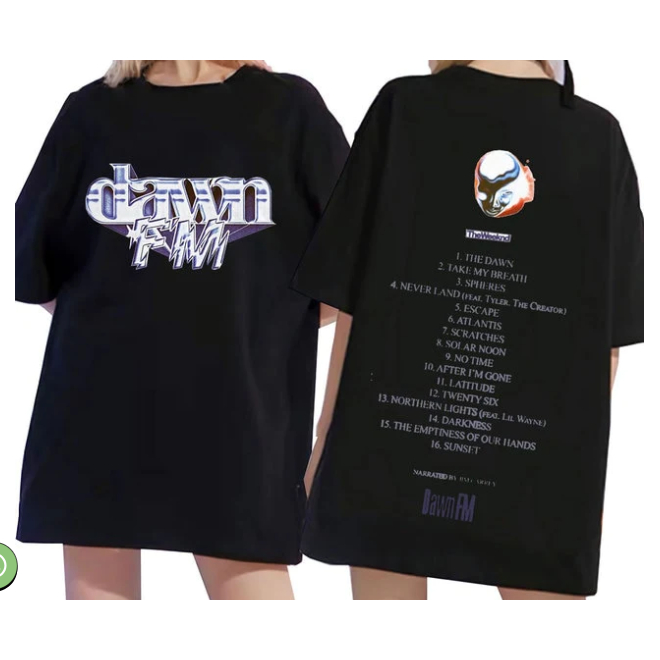 Camiseta The Weeknd Dawn Fm Unissex Camisa Cantor Pop Blusa