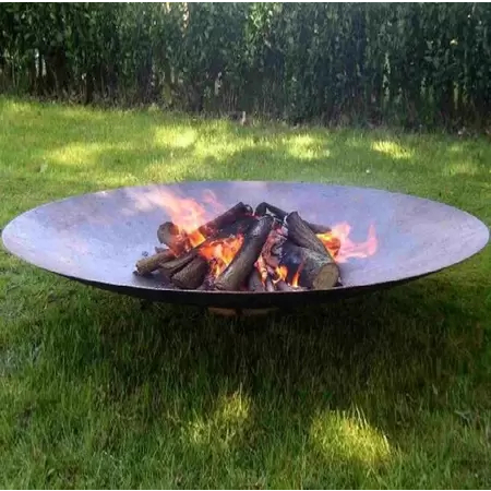 Lareira Externa Para Jardim A Lenha Portátil Em Aço Rústica 55 Cm Reforçada Firepit