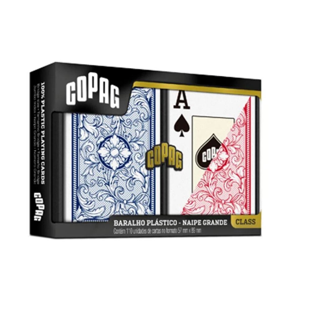 Baralho Copag Class Naipe E Numero Grande De Plastico | Shopee Brasil