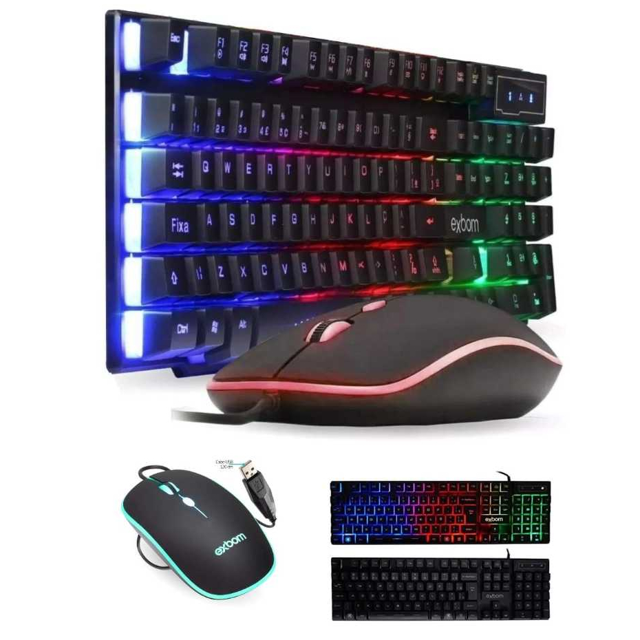 Kit Teclado E Mouse Gamer Usb Led Colorido Ideal Para Jogos Shopee Brasil