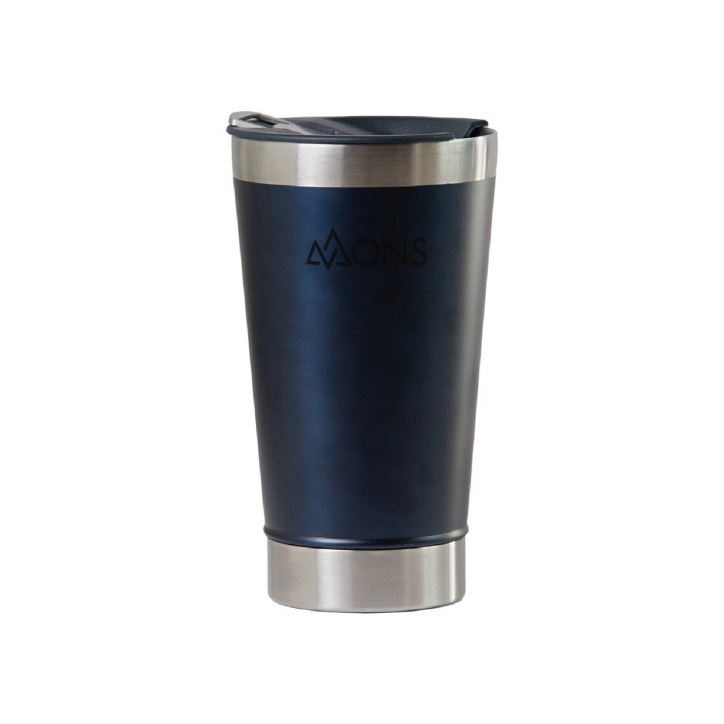COPO TERMICO MONS EM AÇO INOX COM TAMPA - 473ML - AZUL