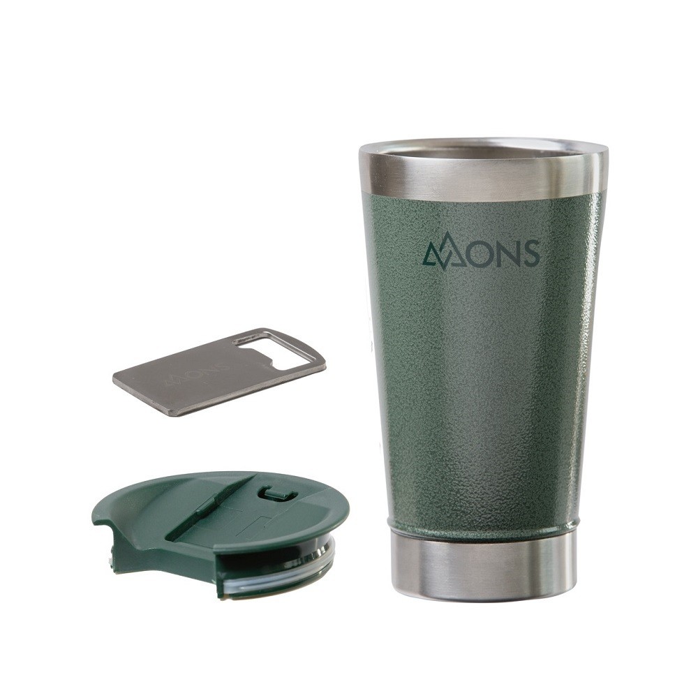 COPO TERMICO MONS EM AÇO INOX COM TAMPA - 473ML - VERDE