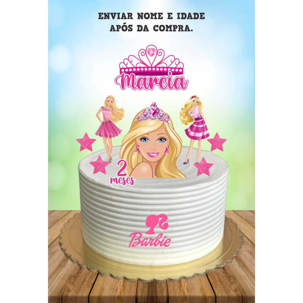 Bolo mesversario em 2023  Bolo de aniversário da barbie, Festa de  aniversário da barbie, Bolo barbie