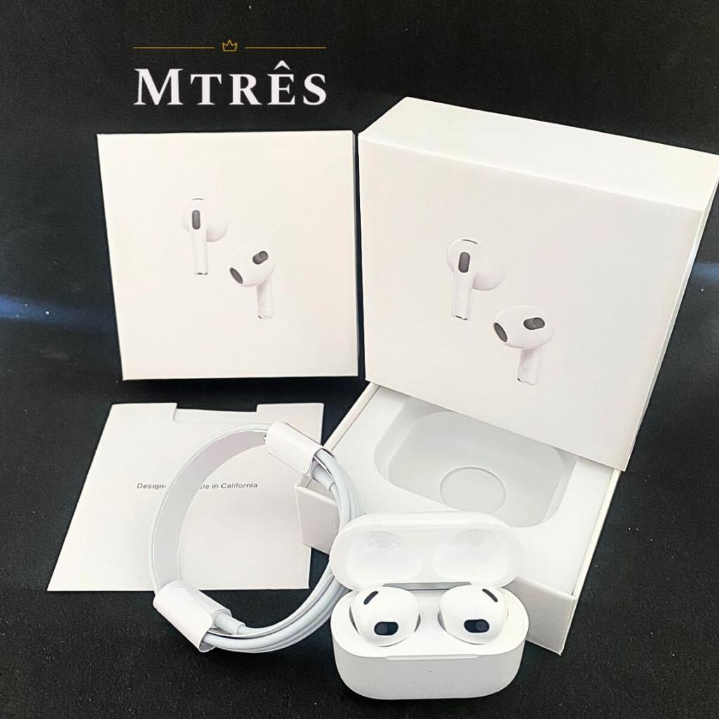 Fone de ouvido Bluetooth Sem fio AirPods 3 geração