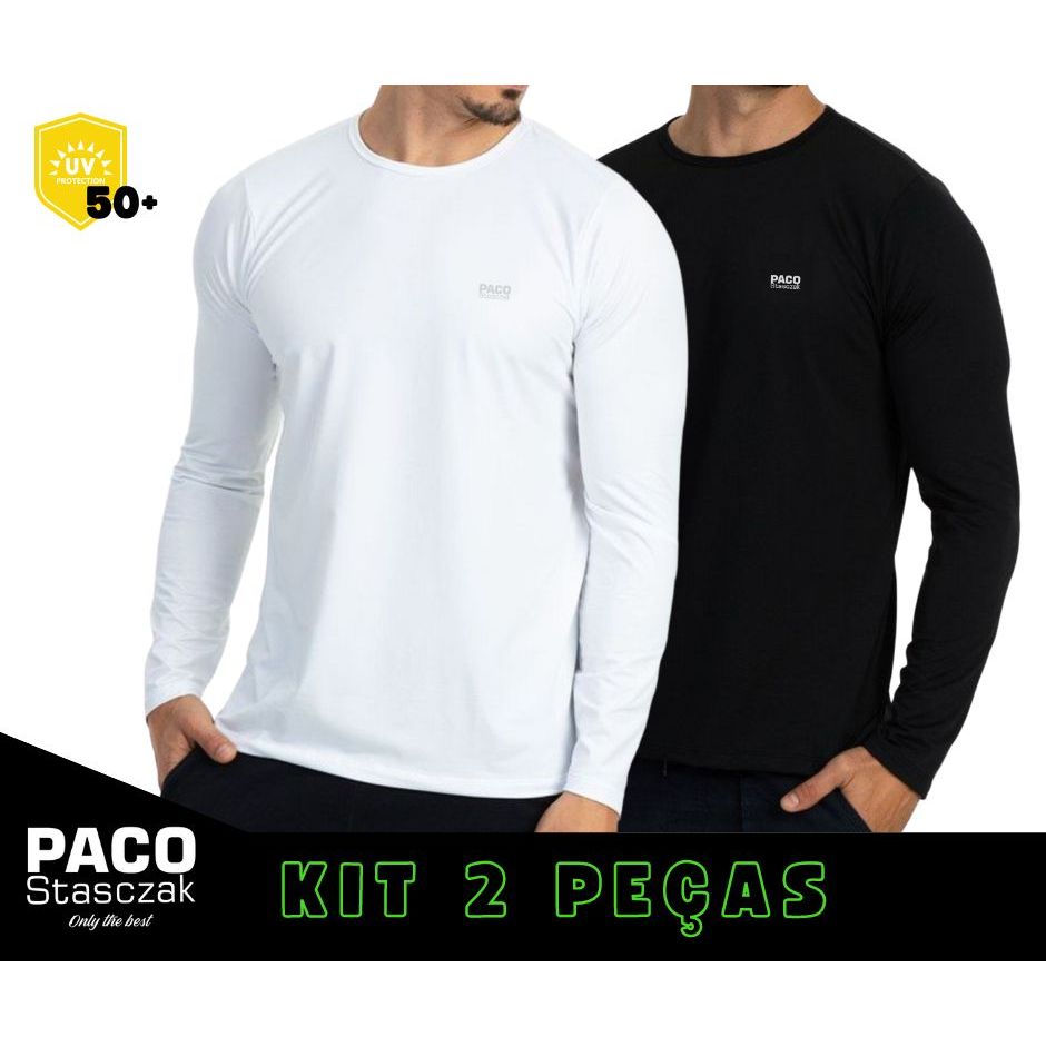 Camiseta Térmica Com Proteção Solar UV 50+ cAMISA Manga Longa Masculina  Blusa Segunda Pele