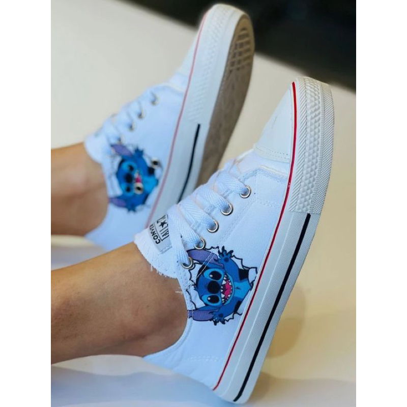 Allstar feminino stitch desenho animado divertido diferente