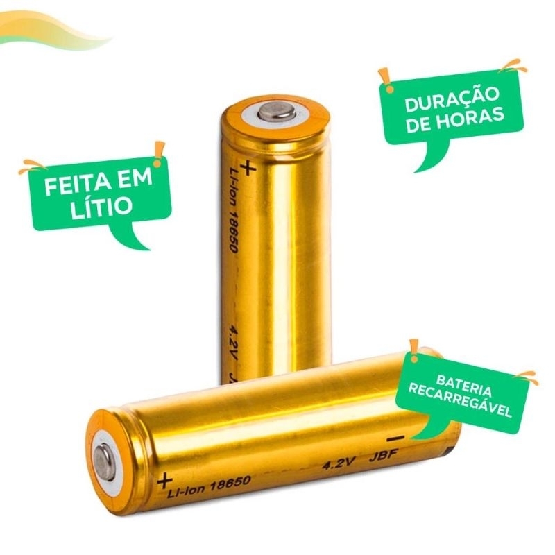 Bateria recargable li-ion de 3.7v a 2600mah tipo 18650