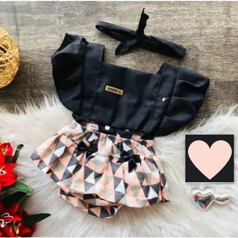 Romper Bebê Body Menina Recem Nascido Jardineira romper bebê Menina