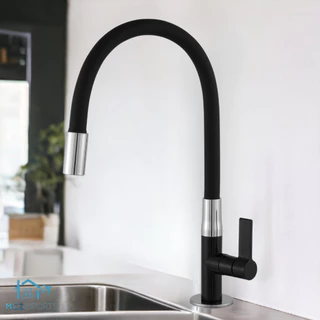 Torneira Tubo Flexível Bancada Cozinha Color Preta 1/4 volta Abs