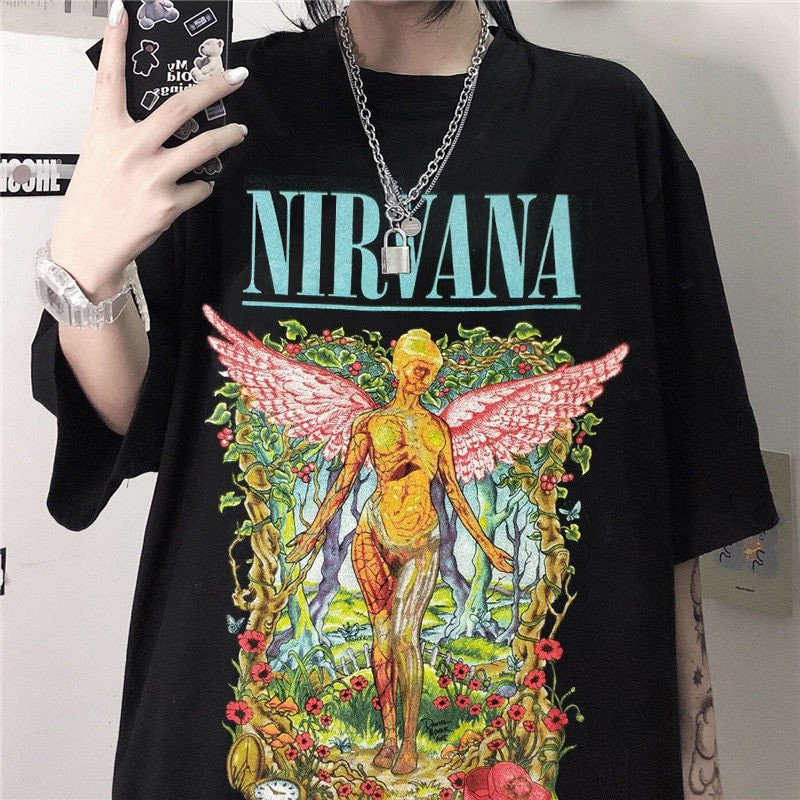 Camiseta T shirt Unissex Nirvana In Utero Tour Rock Musica Blusa Shopee Brasil
