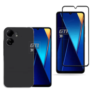Kit Capa Anti Impacto e Película De Vidro Para Xiaomi Poco C65