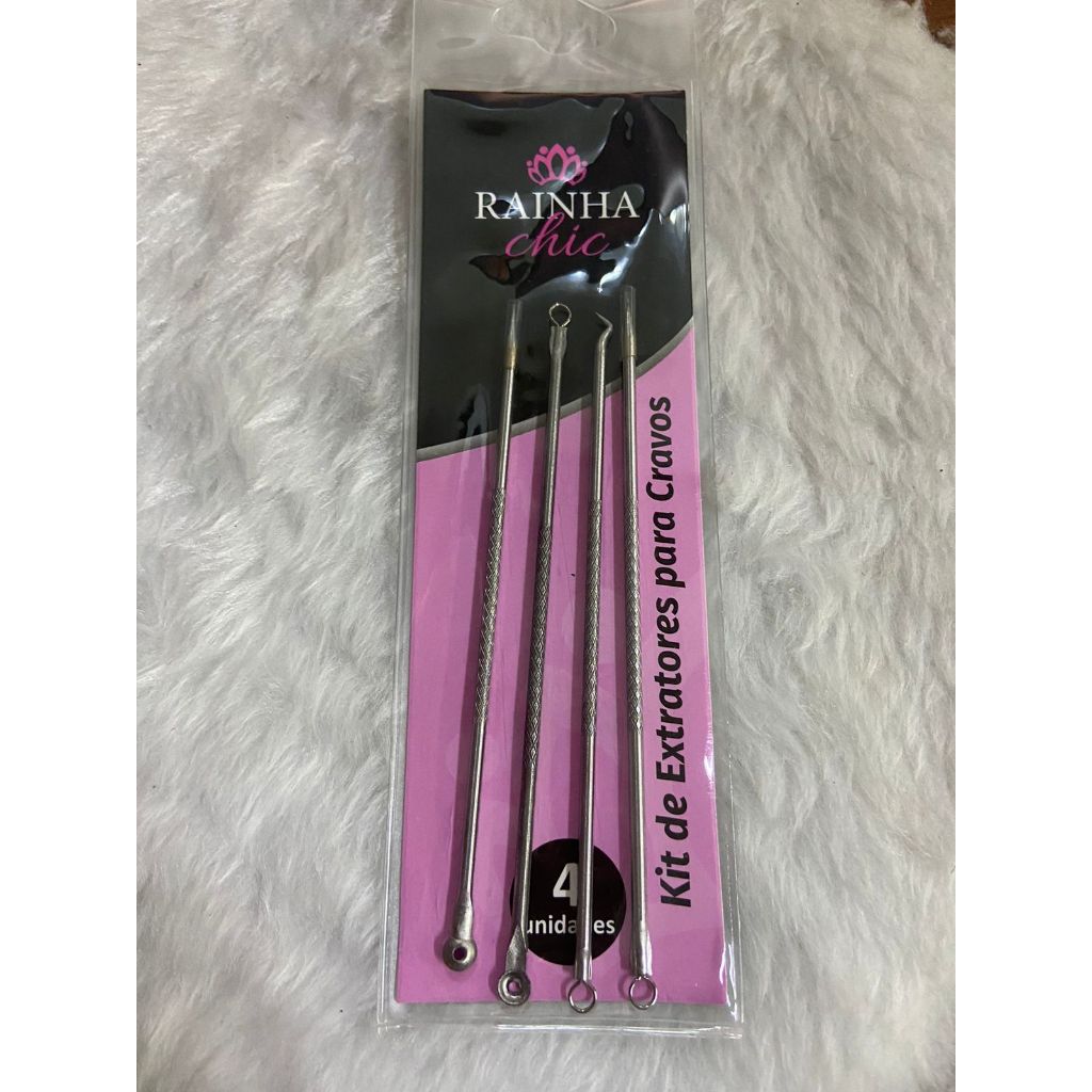 kit acne extrator 4Pçs. Removedor de cravo e espinhas.