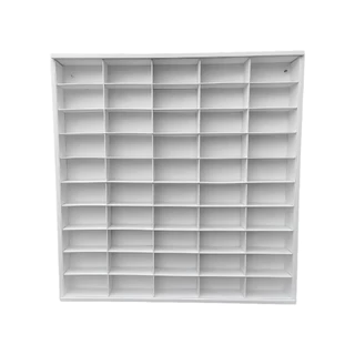 Expositor para 50 nichos na escala 1/64 BRANCO com tampa em acrílico