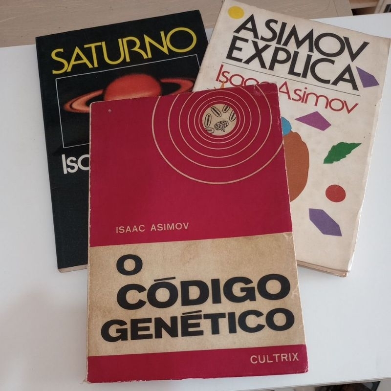Kit 03 Livros Isaac Asimov - O Código Genético, Asimov Explica, Saturno
