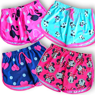 KIT SHORTS shortinho com elástico INFANTIL MENINA roupa verão piscina praia 2 ao 10