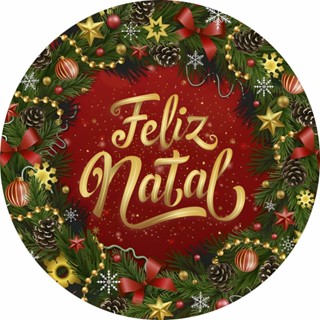 Capa Fundo Feliz Natal Com Elástico Decoração Natalina