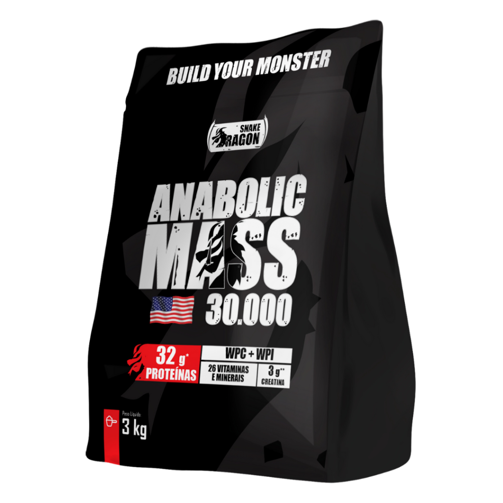 Anabolic Mass 30000 3kg - Hipercalório, fonte de proteinas, aumento rápido de peso e ganho de massa magra