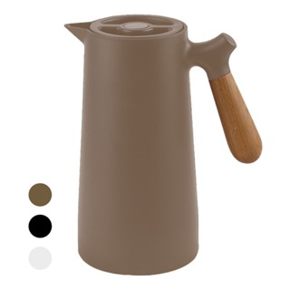 Garrafa Térmica Chá Café 1 Litro Com Cabo Madeira Nórdica