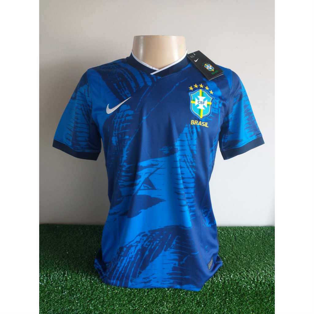 Camisa Brasil classica azul e verde 22/23