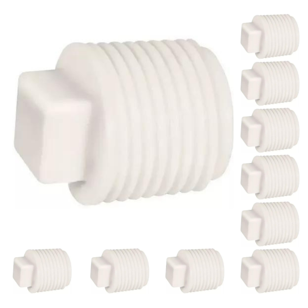 Plug Roscavel Cano Pvc 1/2 Branco Krona - 10 Peças | Shopee Brasil