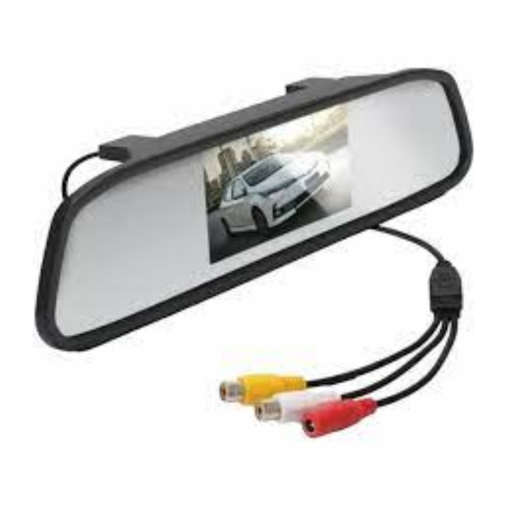 Espelho Retrovisor com Monitor LCD Integrado Universal Automotivo para ...