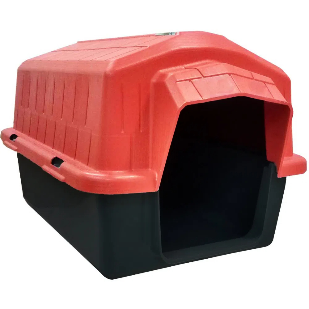 Casa Cachorro Grande N5 Casinha Pet Com Proteção Raios Uv Vermelha
