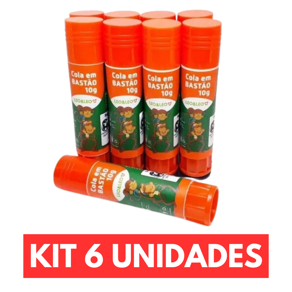 Kit 6 Colas Bastão 10g/21g/40g Leo Leo