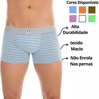 Cueca Box Boxer de algodão Adulto confortável Não enrola nas pernas