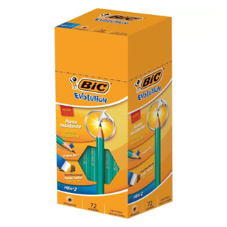 OFERTA Caixa com 72 Lápis Pretos Bic Evolution Hexagonal Escolar