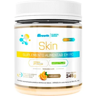 Colágeno Growth Skin - (Colágeno Tipo 1 + Colágeno Verisol + Ácido Hialurônico + Vitamina C) - 345g - Growth Supplements