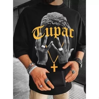 Camiseta Oversized Rapper Tupac 2pac Street Styles Moda