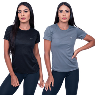 Camiseta Dry Fit Feminina Long Laine 100% Poliester Academia Corrida  Malhação 2022