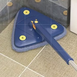 Esfregão Triangular Estendida 360 ° Piso De Vidro Higiênico Para Limpeza De Doméstico