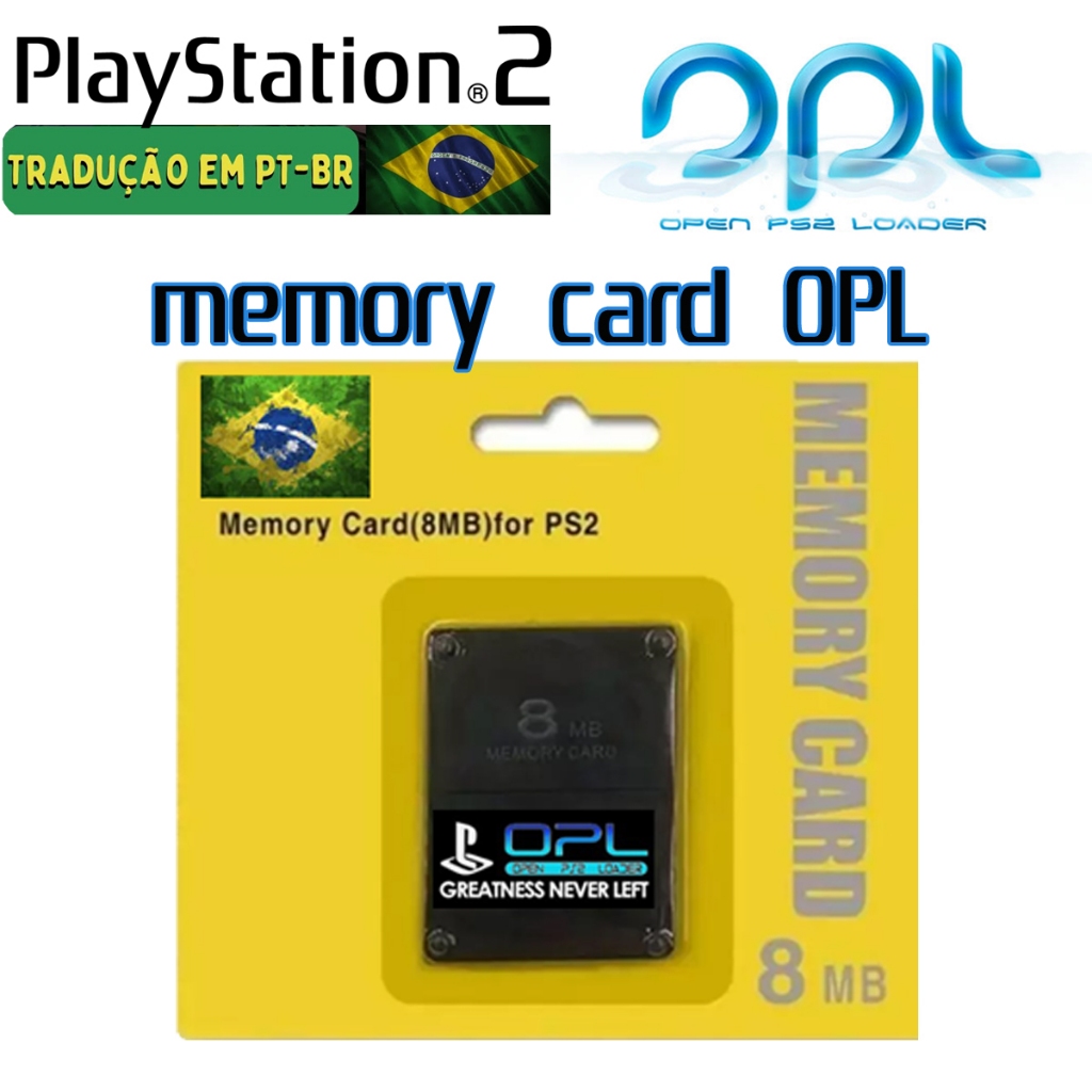 Kit Para Play 2 HD Externo 500GB + Memory Card com OPL