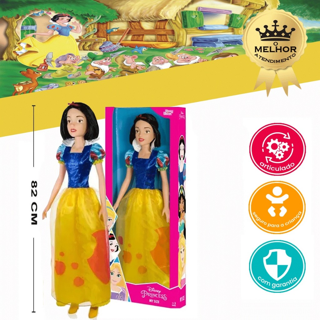 Boneca Gigante - Disney Princesas - My Size - Branca de Neve - 82