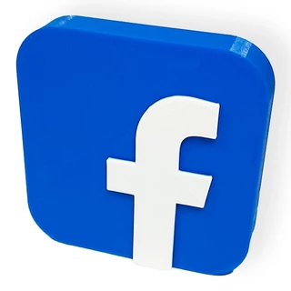 Logo Facebook 3D Para Decoração de Bancada