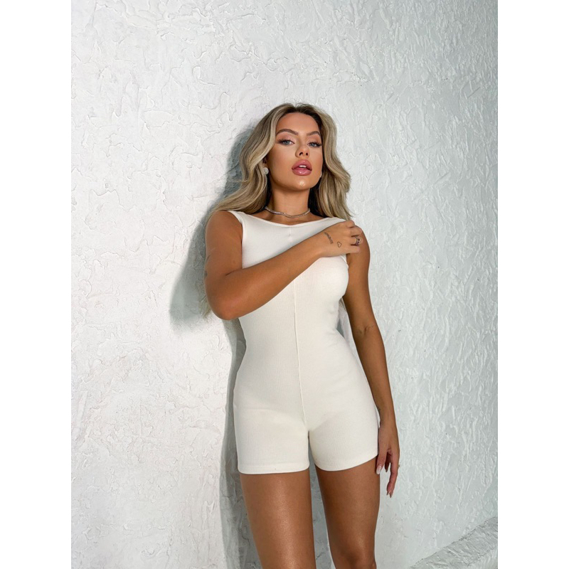 Vestido macacao hot sale branco