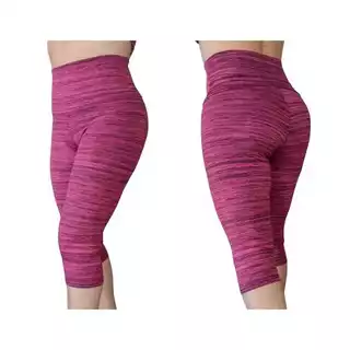 Calça legging corsário Capri cintura alta modeladora academia fitness mescla