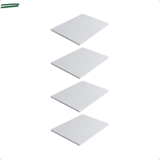 4 Prateleiras 40X35 Sem Suporte Mdf Branco Organização Para Cozinha Banheiro Quarto Dormitorio Sala Tampo Area Gourmet Escritorio Casa Lavanderia Parede Decorativa Mesa Tabua 40cm Madeira 40 Cm x 35 Cm Branca