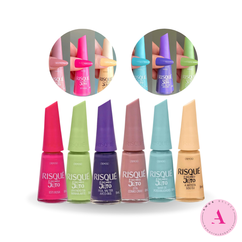 Kit 6 Esmaltes Risque Coleção é do Meu Jeito Lançamento